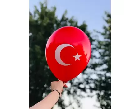 Ay Yıldız Baskılı Balon