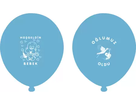 Oğlumuz Oldu Baskılı Balon