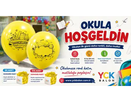 Okula Hoşgeldin Baskılı Balon