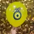 12 Nazar Boncuk Baskılı Balon Sarı 2+0 - 100 Adet
