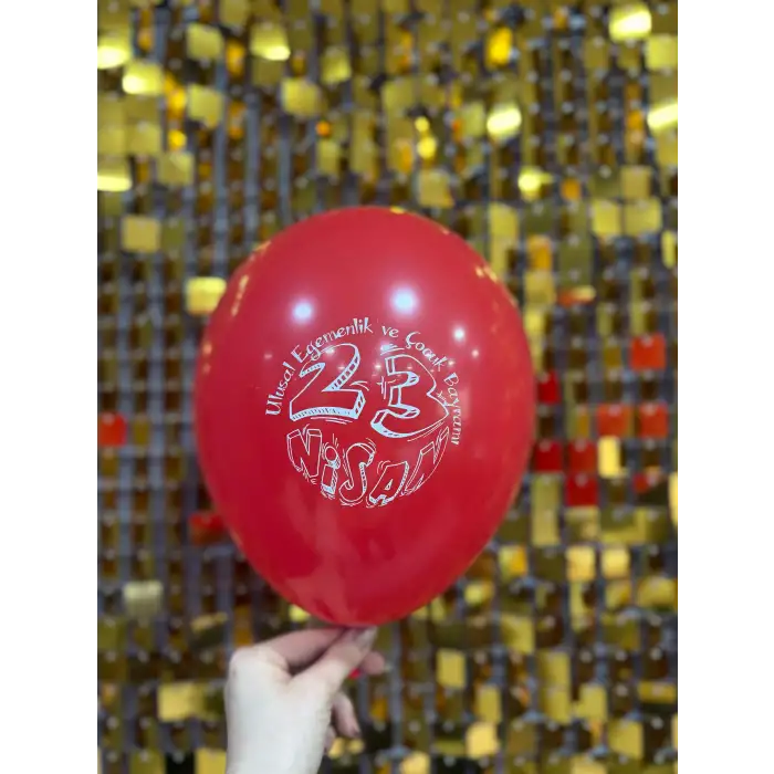 10 23 Nisan Baskılı Balon 1+1 - 100 Adet