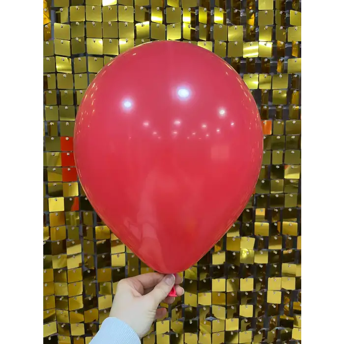 10 İç Mekan Dekorasyon Balonu Kırmızı - 100 Adet
