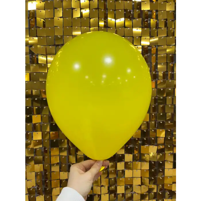 10 İç Mekan Dekorasyon Balonu Sarı - 100 Adet