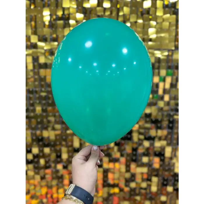 10 İç Mekan Dekorasyon Balonu Zümrüt Yeşili - 100 Adet