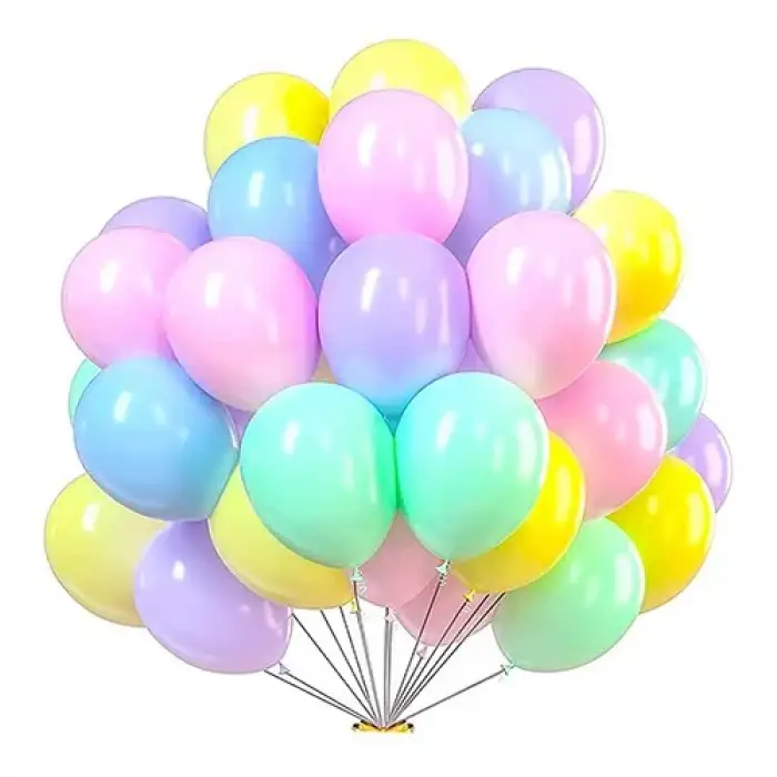 10 İç Mekan Makaron Balon Karışık - 100 Adet