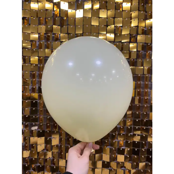 10 İç Mekan Makaron Balon Sarı - 100 Adet