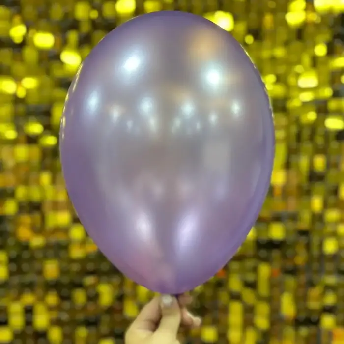 10 Metalik Dekorasyon Balonu Açık Violet - 100 Adet