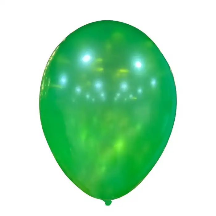 10 Metalik Dekorasyon Balonu Açık Yeşil -100 Adet