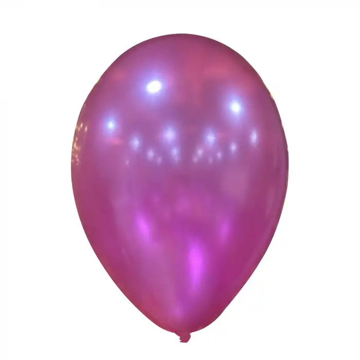 10 Metalik Dekorasyon Balonu Koyu Pembe - 100 Adet