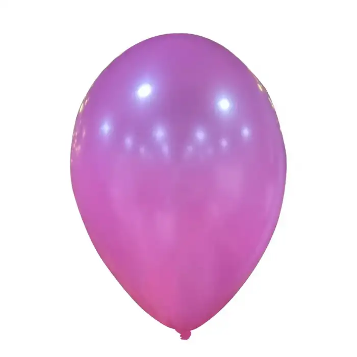 10 Metalik Dekorasyon Balonu Pembe - 100 Adet