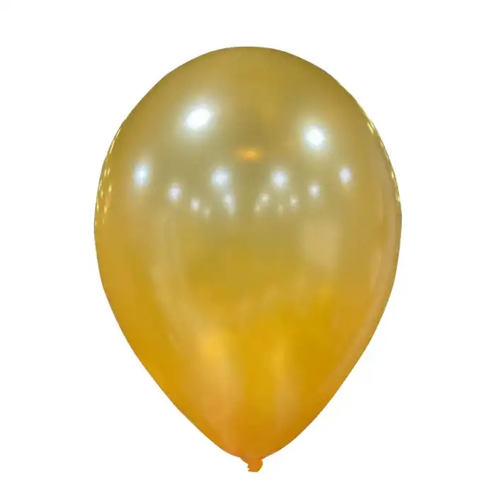 10 Metalik Dekorasyon Balonu Turuncu - 100 Adet