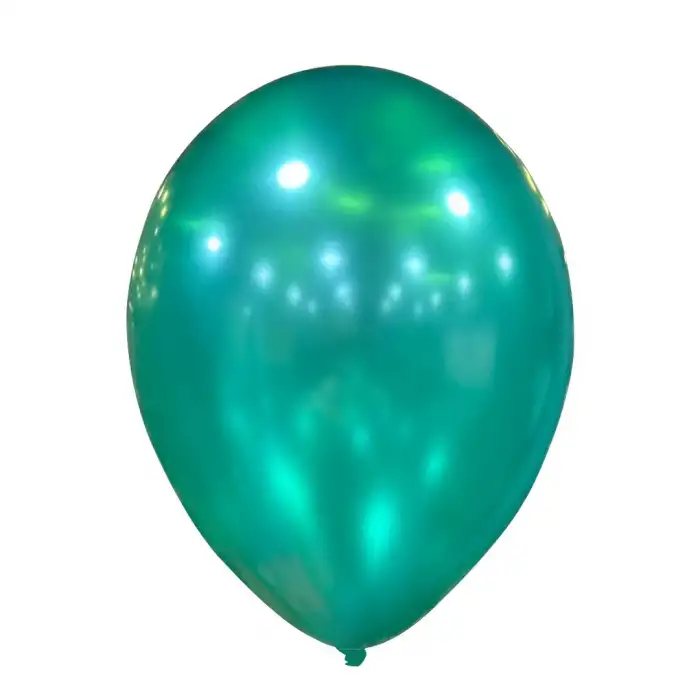 10 Metalik Dekorasyon Balonu Zümrüt Yeşili - 100 Adet