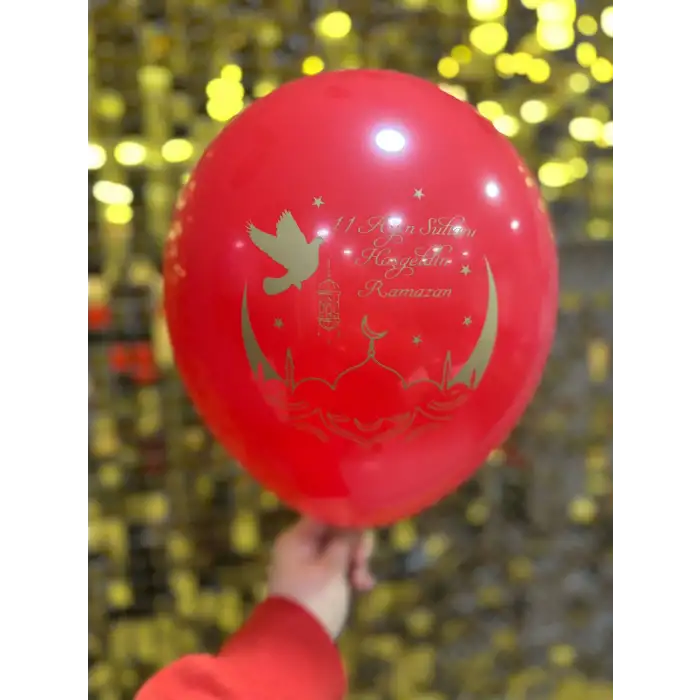 10” Ramazan Baskılı Balon  1+1 - 100 Adet