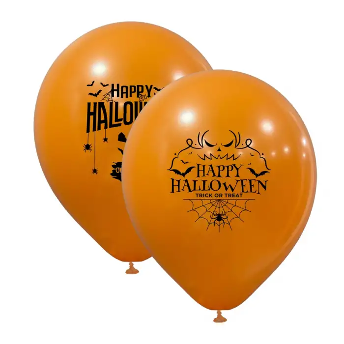 12 Hallowen Baskılı Balon 1+1