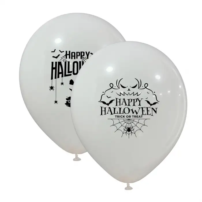 12 Hallowen Baskılı Balon 1+1