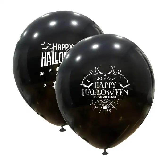 12 Hallowen Baskılı Balon 1+1