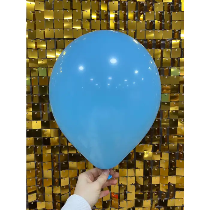 12 İç Mekan Dekorasyon Balonu Açık Mavi - 100 Adet