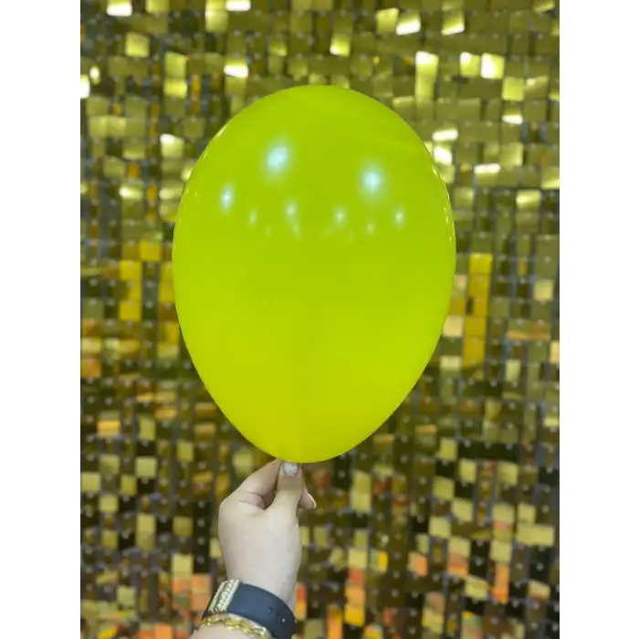 12 İç Mekan Dekorasyon Balonu Güneş Sarısı - 100 Adet