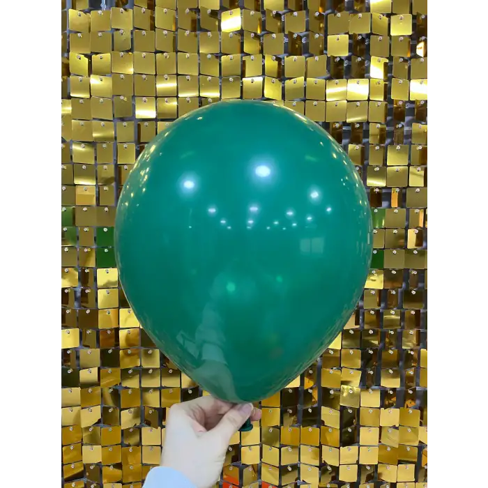 12 İç Mekan Dekorasyon Balonu Koyu Yeşil - 100 Adet