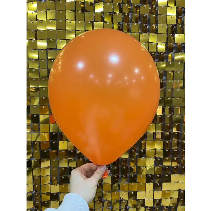 12 İç Mekan Dekorasyon Balonu Turuncu - 100 Adet