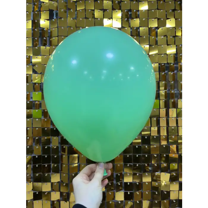 12 İç Mekan Makaron Balon Yeşil - 100 Adet