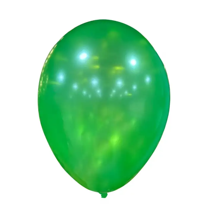 12 Metalik Dekorasyon Balonu Açık Yeşil -100 Adet