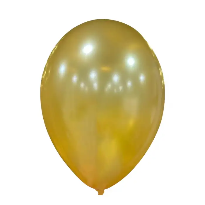 12 Metalik Dekorasyon Balonu Gold - 100 Adet