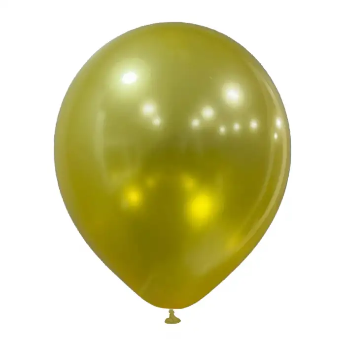 12 Metalik Dekorasyon Balonu Gold - 100 Adet