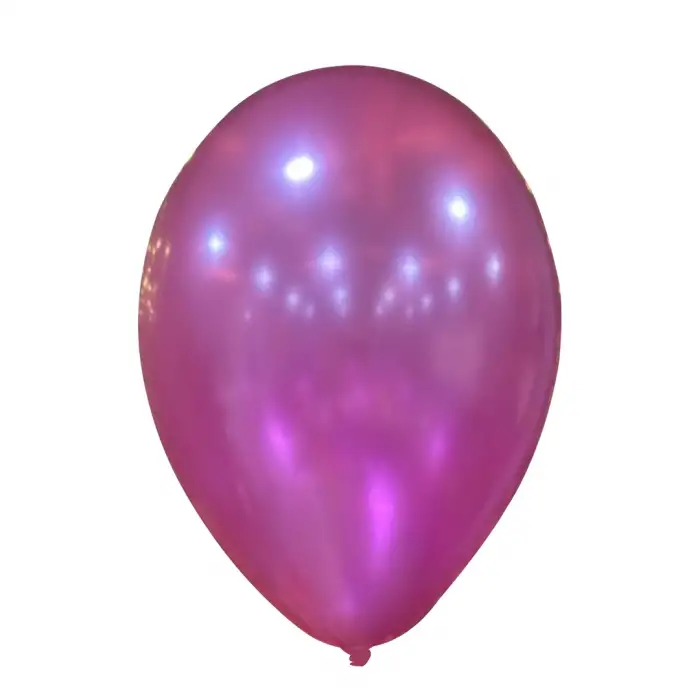 12 Metalik Dekorasyon Balonu Koyu Pembe - 100 Adet