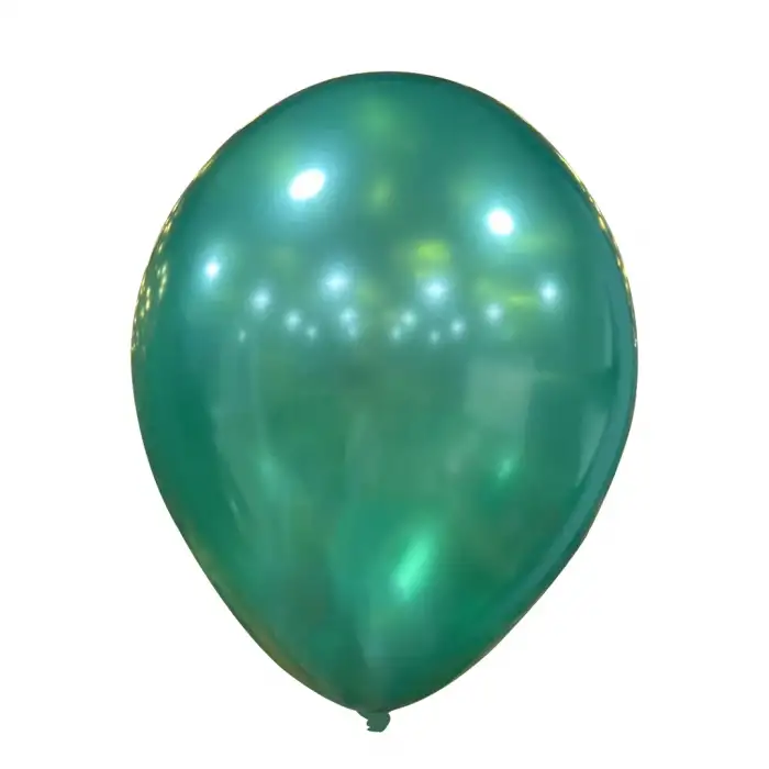 12 Metalik Dekorasyon Balonu Koyu Yeşil - 100 Adet