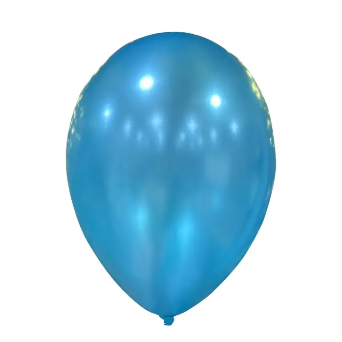 12 Metalik Dekorasyon Balonu Turkuaz - 100 Adet