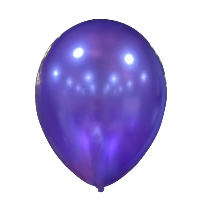 12 Metalik Dekorasyon Balonu Violet - 100 Adet