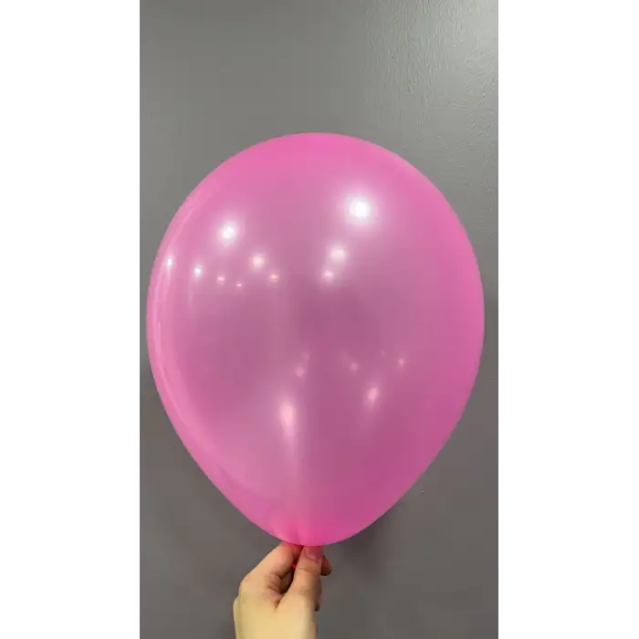 12 Neon Dekorasyon Balonu Pembe - 100 Adet