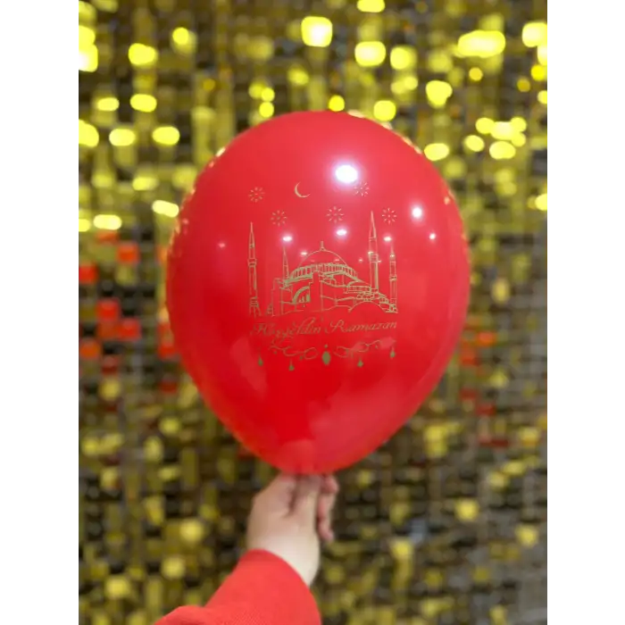 12” Ramazan Baskılı Balon 1+1 - 100 Adet
