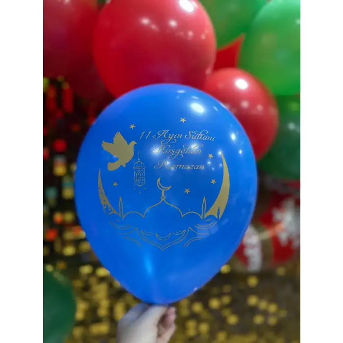 12” Ramazan Baskılı Balon 1+1 - 100 Adet