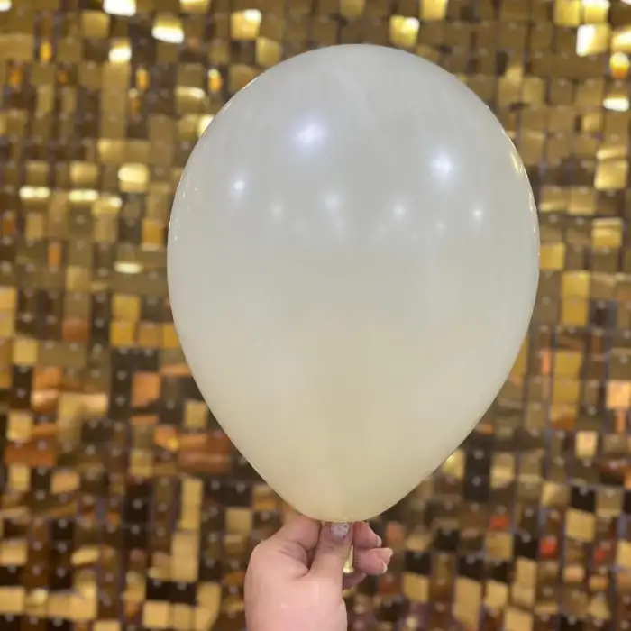 12 İç Mekan Makaron Balon Sarı - 100 Adet