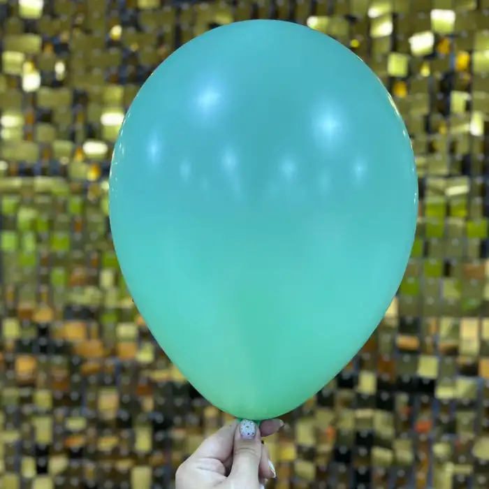 12 İç Mekan Dekorasyon Balonu Su Yeşili - 100 Adet