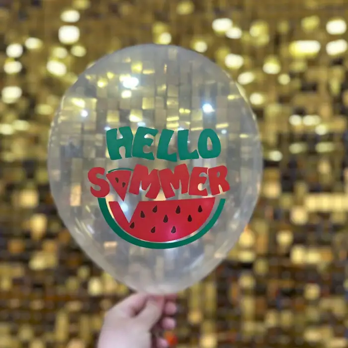 12 Hello Summer Hazır Baskılı Balon Karışık 3+0 - 100 Adet