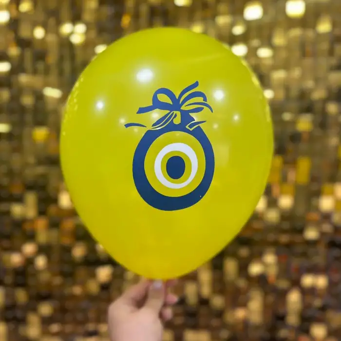 12 Nazar  Boncuk  Baskılı Balon Karışık  2+0 - 100 Adet