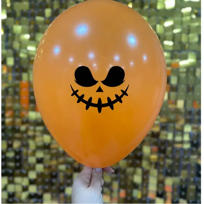12 Hallowen Baskılı Balon 1+1