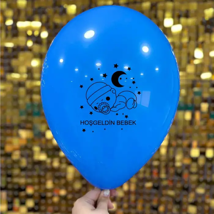 12” Hoşgeldin Bebek Erkek 1+1 - 100 Adet