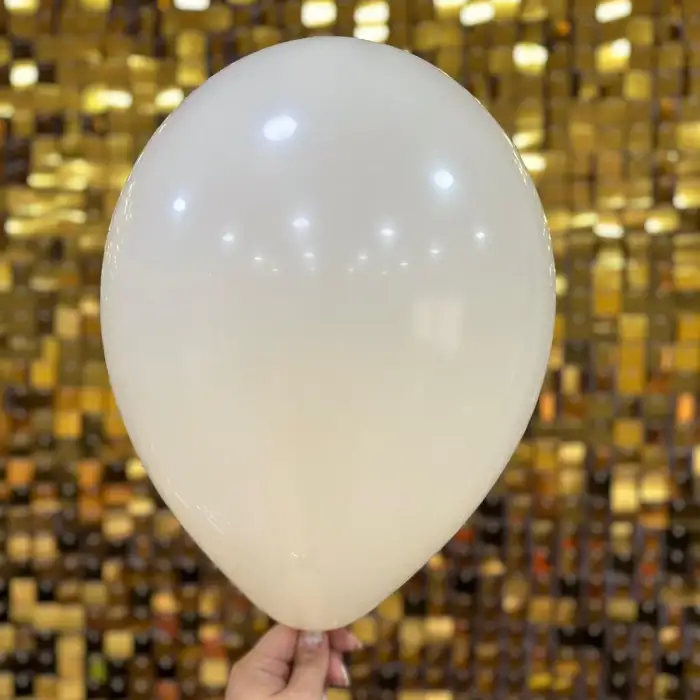 12 İç Mekan Dekorasyon Balonu Fil Dişi - 100 Adet