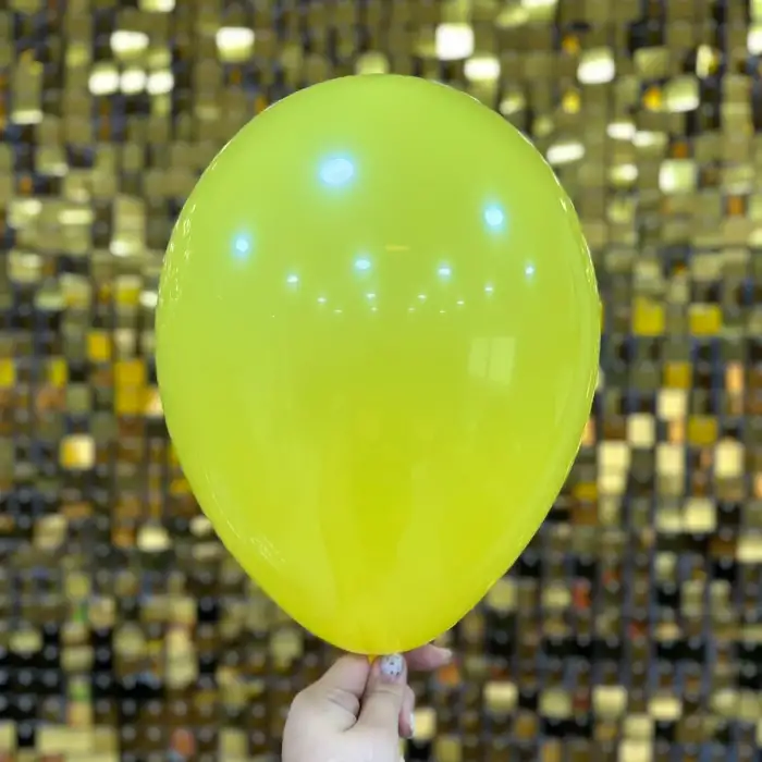 12 İç Mekan Dekorasyon Balonu Sarı - 100 Adet