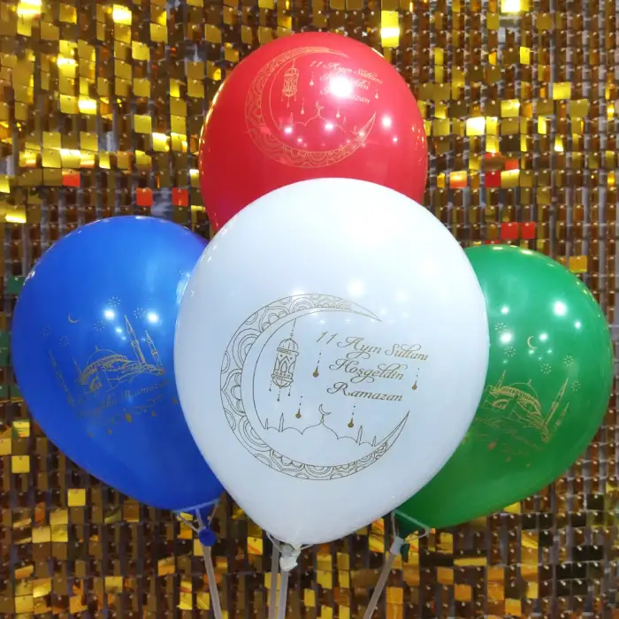 12” Ramazan Baskılı Balon  1+1 - 50 Adet