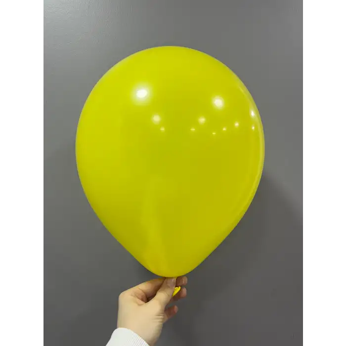 12 İç Mekan Dekorasyon Balonu Güneş Sarısı - 100 Adet