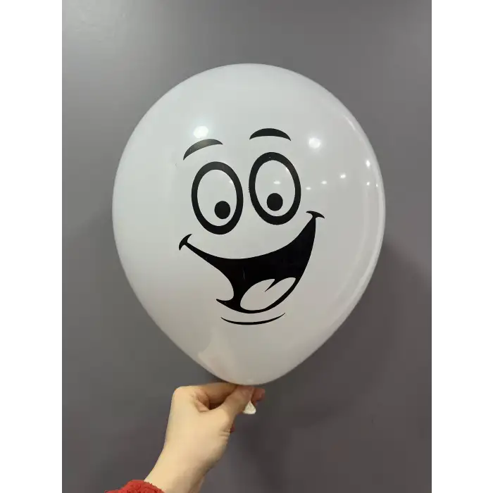 12 Gülen Yüz Baskılı Karışık 1+1 - 100 Adet