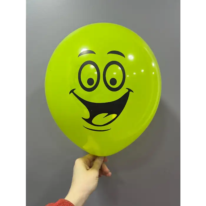 12 Gülen Yüz Baskılı Karışık 1+1 - 100 Adet