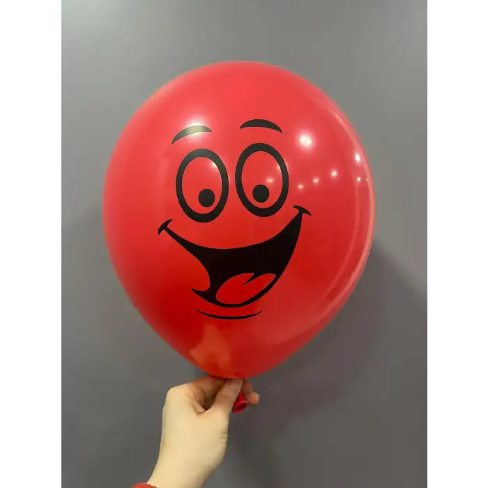 12 Gülen Yüz Baskılı Karışık 1+1 - 100 Adet