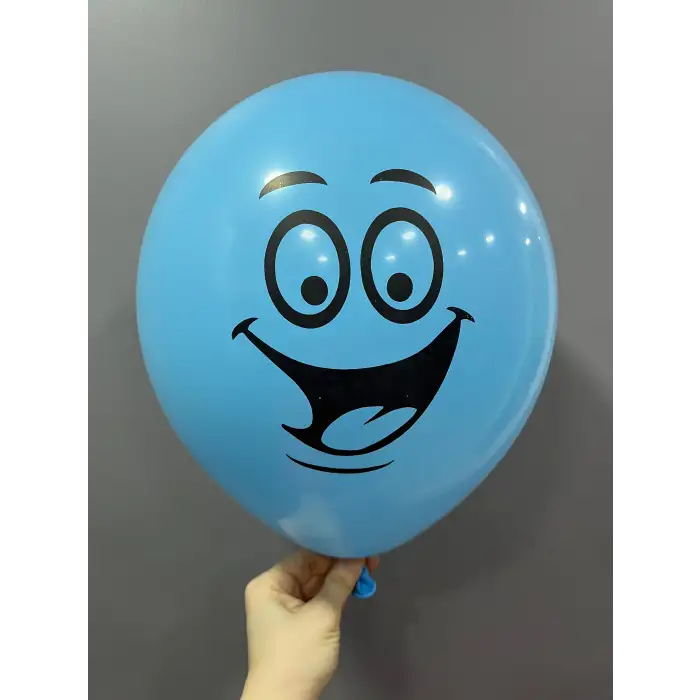 12 Gülen Yüz Baskılı Karışık 1+1 - 100 Adet