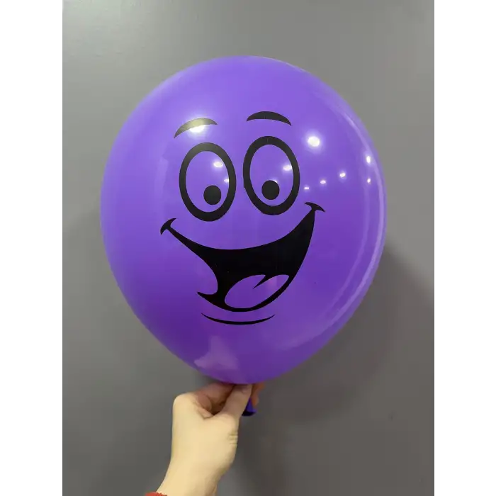 12 Gülen Yüz Baskılı Karışık 1+1 - 100 Adet